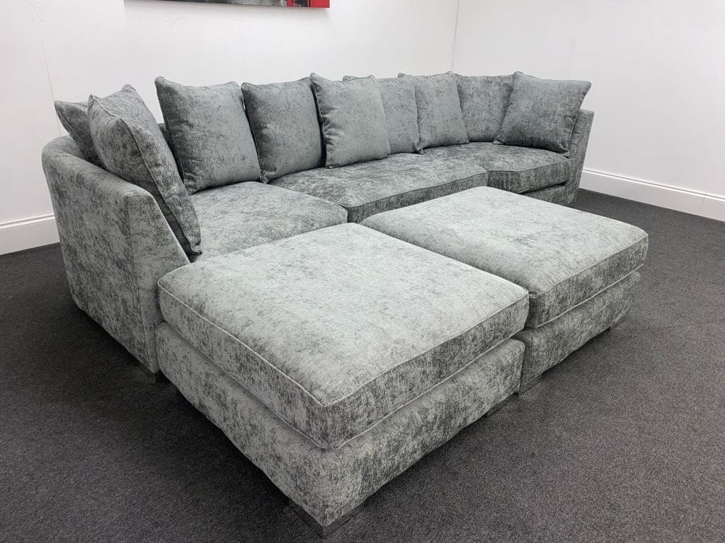 Lawrie Grey U - Shape Corner Sofa Sofas