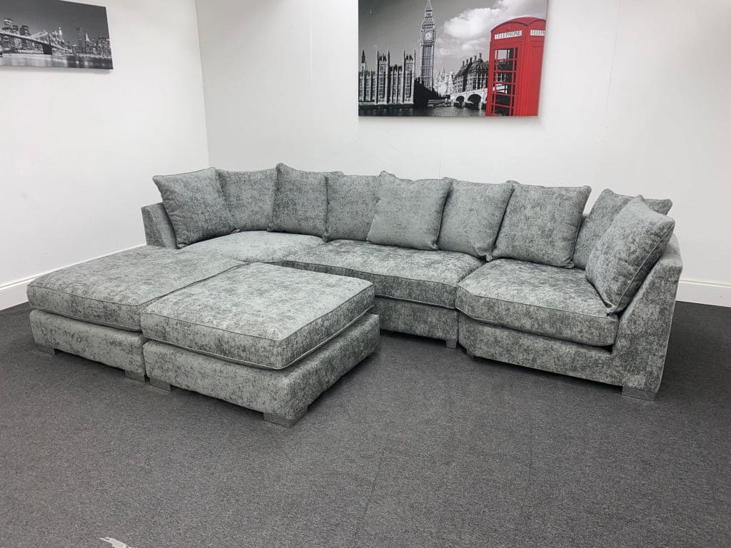 Lawrie Grey U - Shape Corner Sofa Sofas