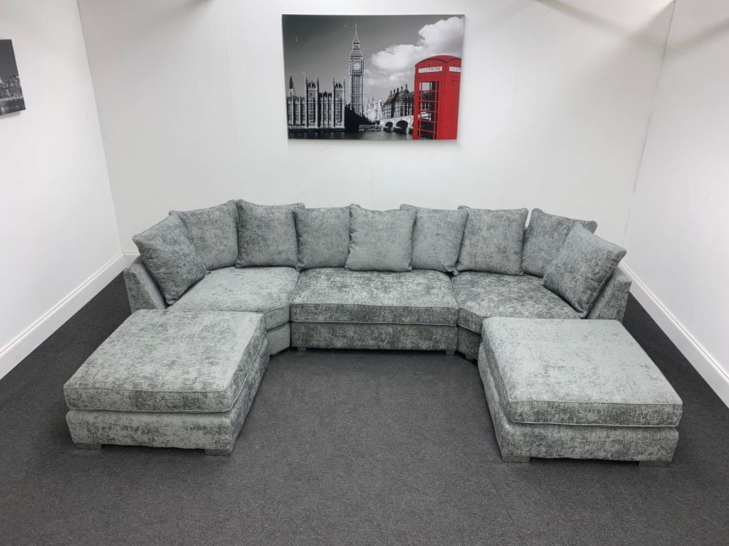 Lawrie Grey U - Shape Corner Sofa Sofas