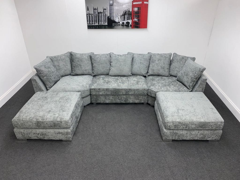 Lawrie Grey U - Shape Corner Sofa Sofas