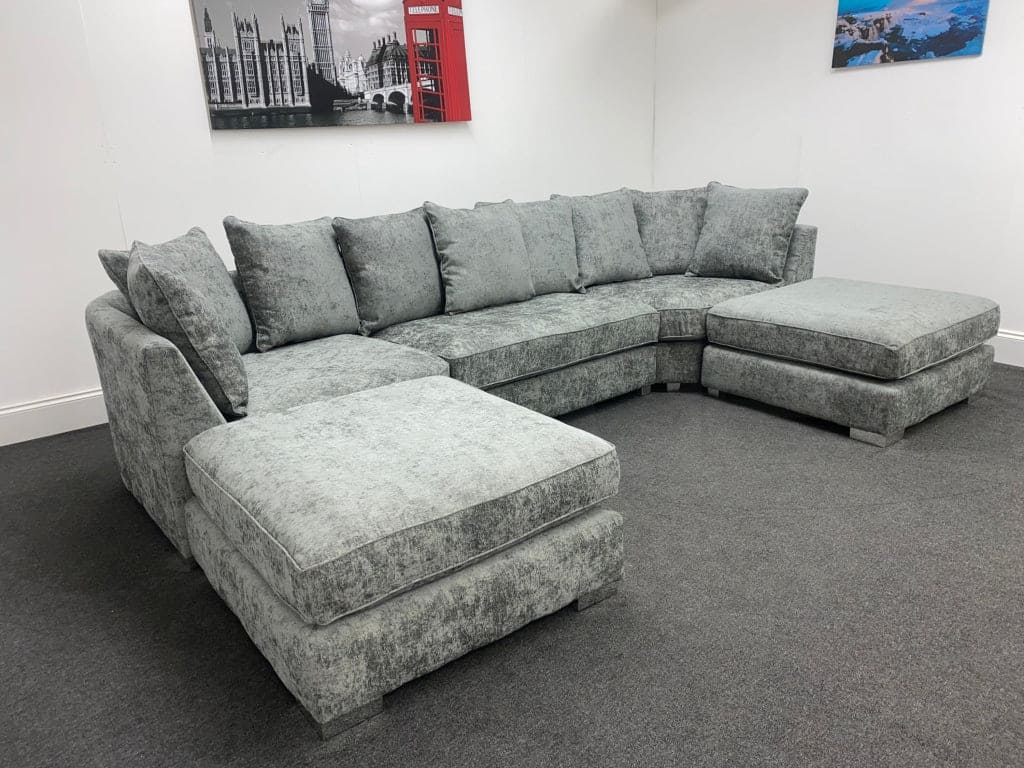 Lawrie Grey U - Shape Corner Sofa Sofas