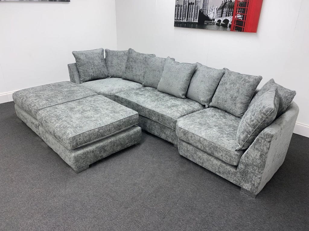 Lawrie Grey U - Shape Corner Sofa Sofas