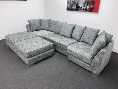 Lawrie Grey U - Shape Corner Sofa Sofas