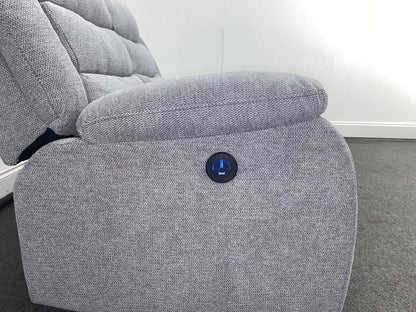 Lawson Grey Fabric 2 Seater Electric / Power Recliner Sofa