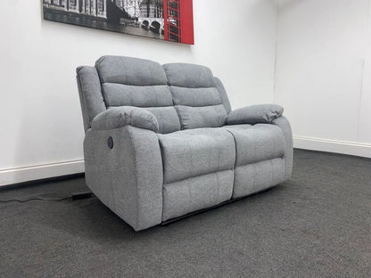 Lawson Grey Fabric 2 Seater Electric / Power Recliner Sofa
