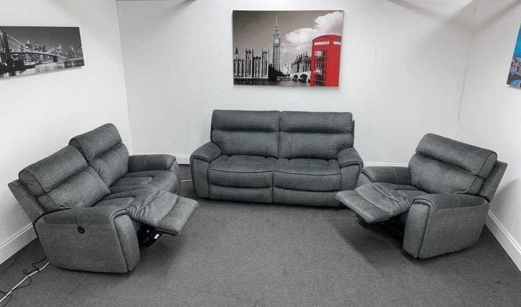 LIMITED TIME OFFER BUNDLE Portebello Electric Recliner Grey