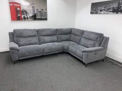 Dfs Wren Charcoal Fabric Electric / Power Reclining Sectional Modular Corner Sofa Suite