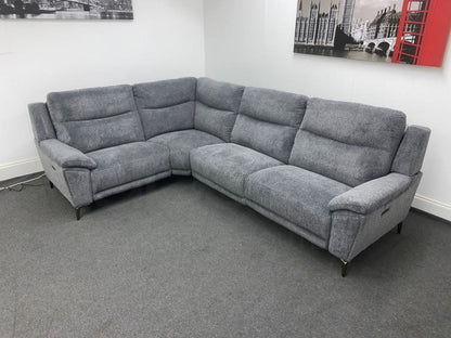 Dfs Wren Charcoal Fabric Electric / Power Reclining Sectional Modular Corner Sofa Suite