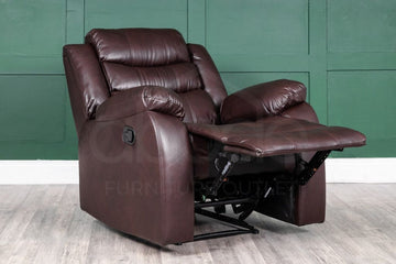 Limited Time Offer! Landos Recliner Brown Leather Armchair Sofas