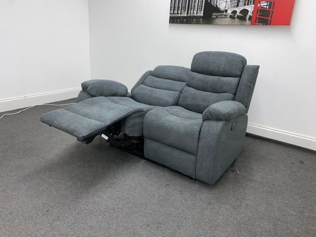 Lawson Dark Grey Fabric 2 Seater Electric / Power Recliner Sofa