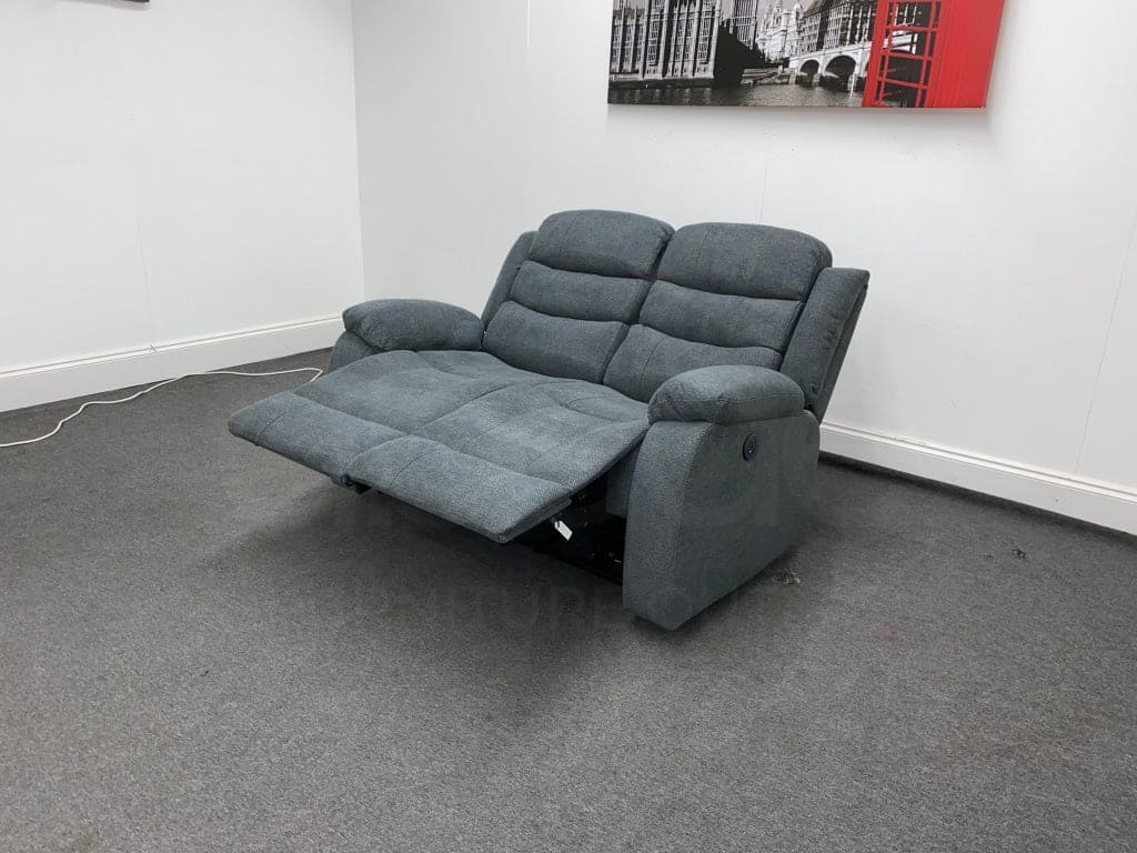 Lawson Dark Grey Fabric 2 Seater Electric / Power Recliner Sofa
