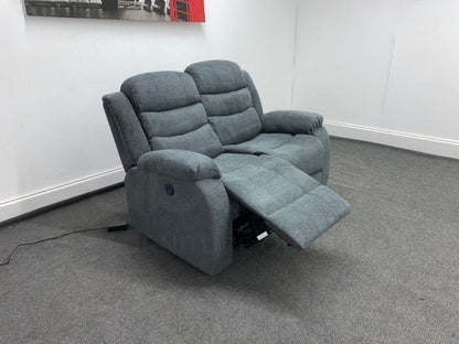 Lawson Dark Grey Fabric 2 Seater Electric / Power Recliner Sofa
