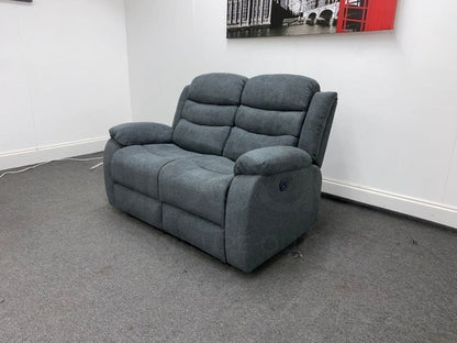 Lawson Dark Grey Fabric 2 Seater Electric / Power Recliner Sofa