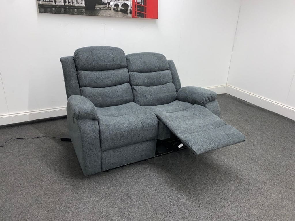 Lawson Dark Grey Fabric 2 Seater Electric / Power Recliner Sofa