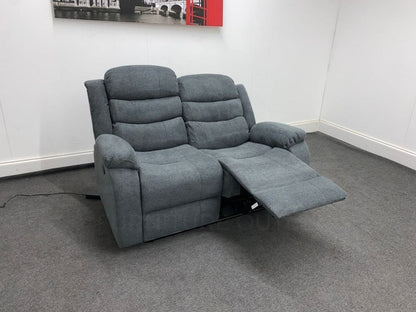 Lawson Dark Grey Fabric 2 Seater Electric / Power Recliner Sofa