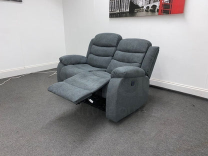 Lawson Dark Grey Fabric 2 Seater Electric / Power Recliner Sofa