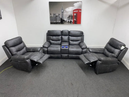 Limited Time Offer! New Vinson Express Smart 2 - 1 - 1 Tech Fabric Recliner Sofa Set Sofas