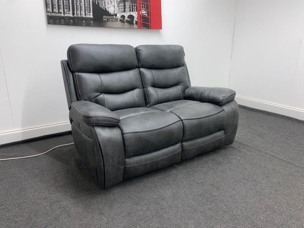 Limited Time Offer! New Vinson Express Smart Tech 2 Seater Fabric Power Recliner Sofa Sofas