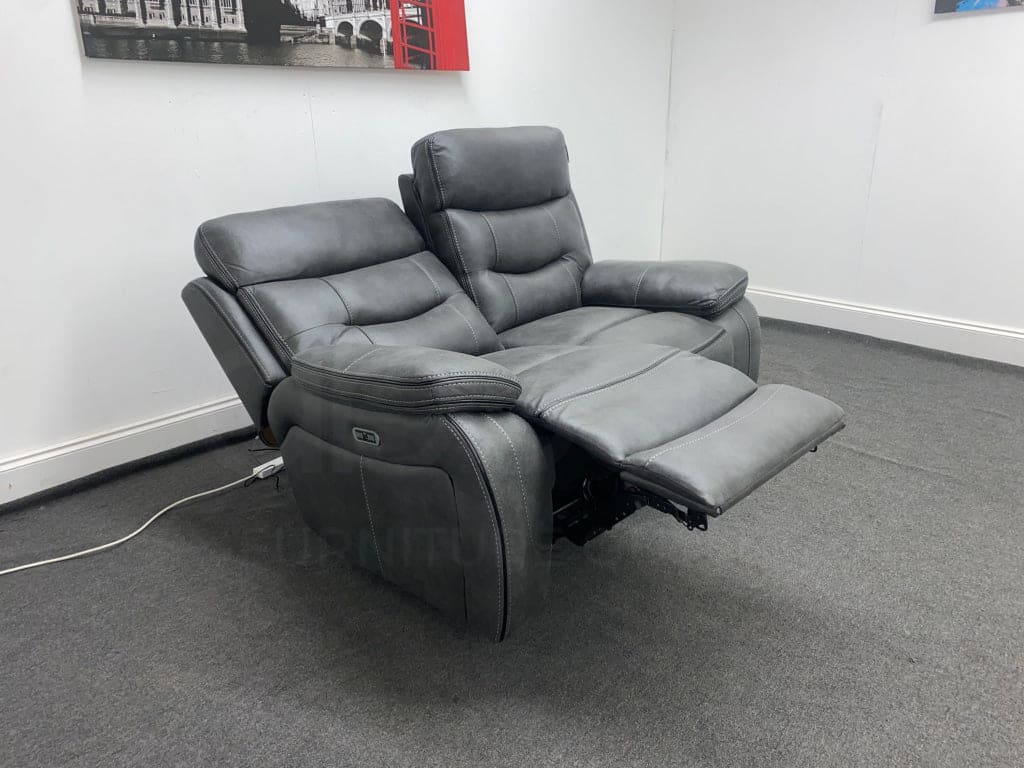 Limited Time Offer! New Vinson Express Smart Tech 2 Seater Fabric Power Recliner Sofa Sofas
