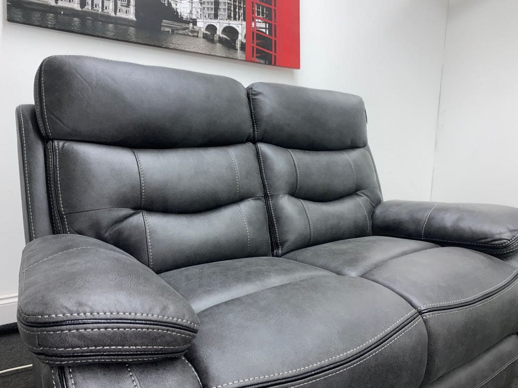 Limited Time Offer! New Vinson Express Smart Tech 2 Seater Fabric Power Recliner Sofa Sofas
