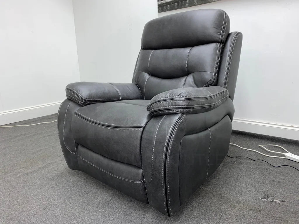 Limited Time Offer! New Vinson Express Smart Tech Armchair Fabric Power Recliner 1 Seater Sofa Sofas