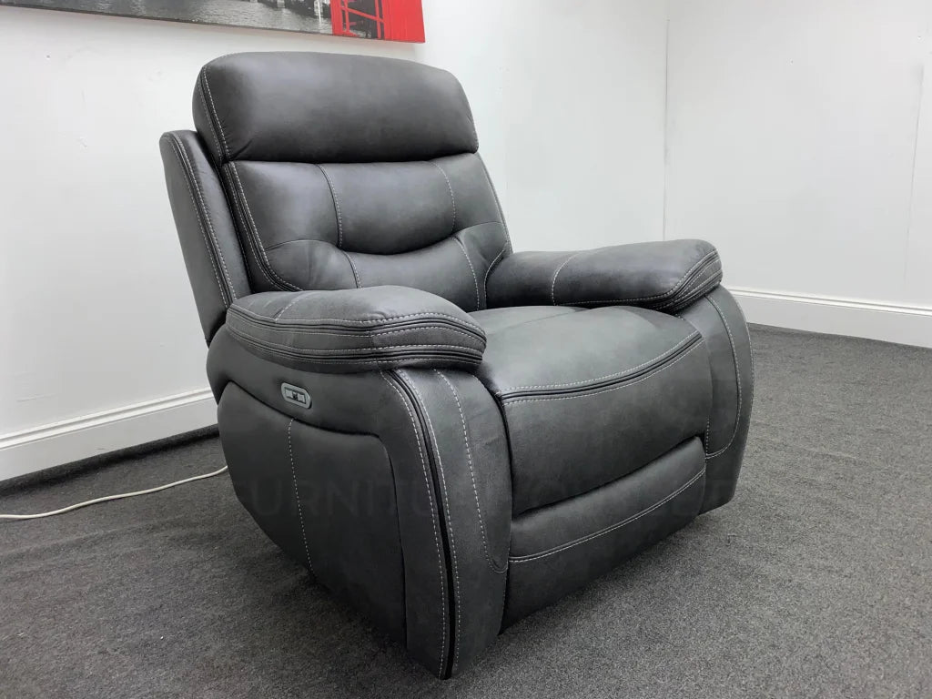 Limited Time Offer! New Vinson Express Smart Tech Armchair Fabric Power Recliner 1 Seater Sofa Sofas