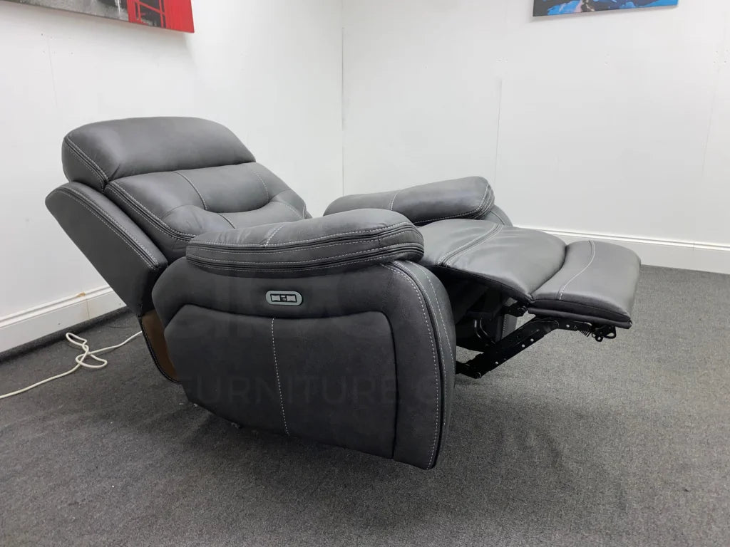 Limited Time Offer! New Vinson Express Smart Tech Armchair Fabric Power Recliner 1 Seater Sofa Sofas