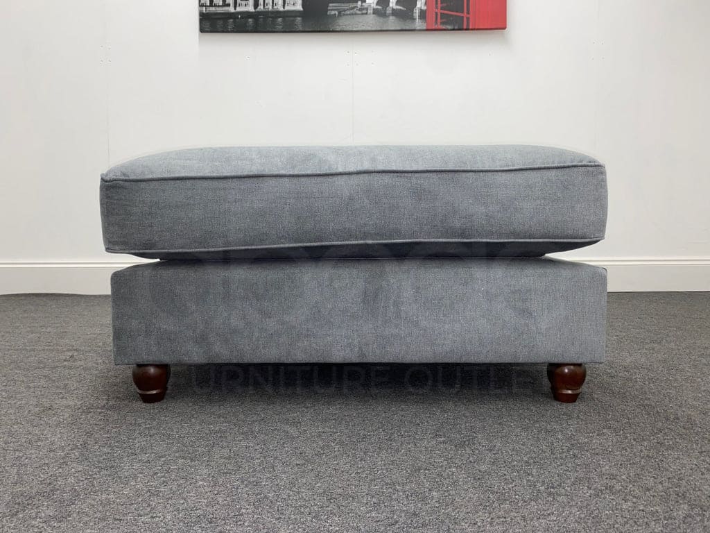 Montpellier Grey Fabric Footstool Sofas