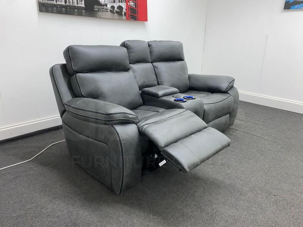 New Vinson Express Smart Tech 2 Seater Fabric Power Recliner Sofa Sofas