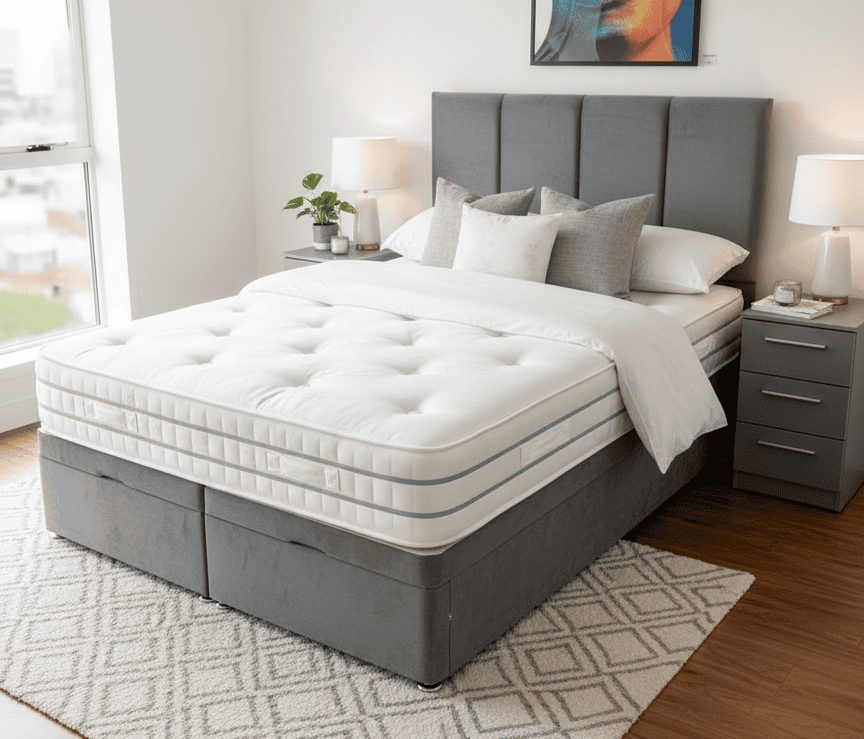 Rald 1000 Pocket Sprung Mattress & Divan Bed Package - Available In 3ft Single, 4'6ft Double or 5ft King