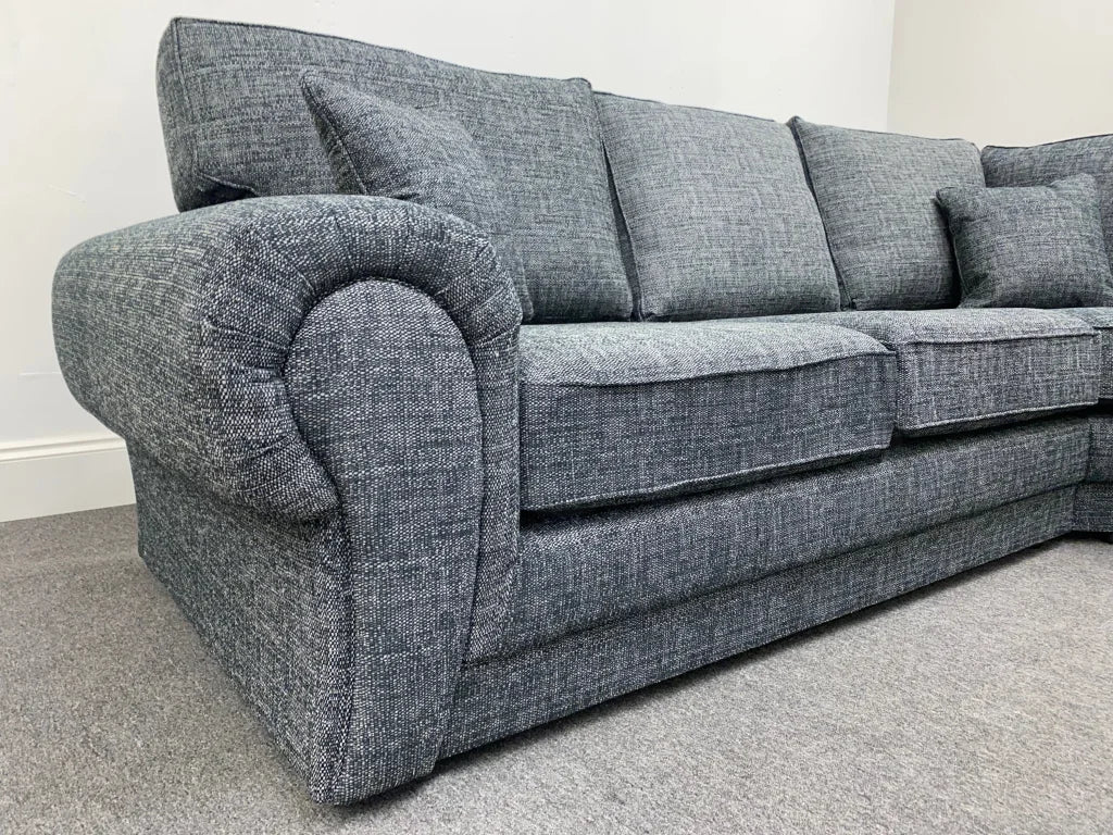 Tivoli Charcoal Grey Fabric Corner Sofa Sofas
