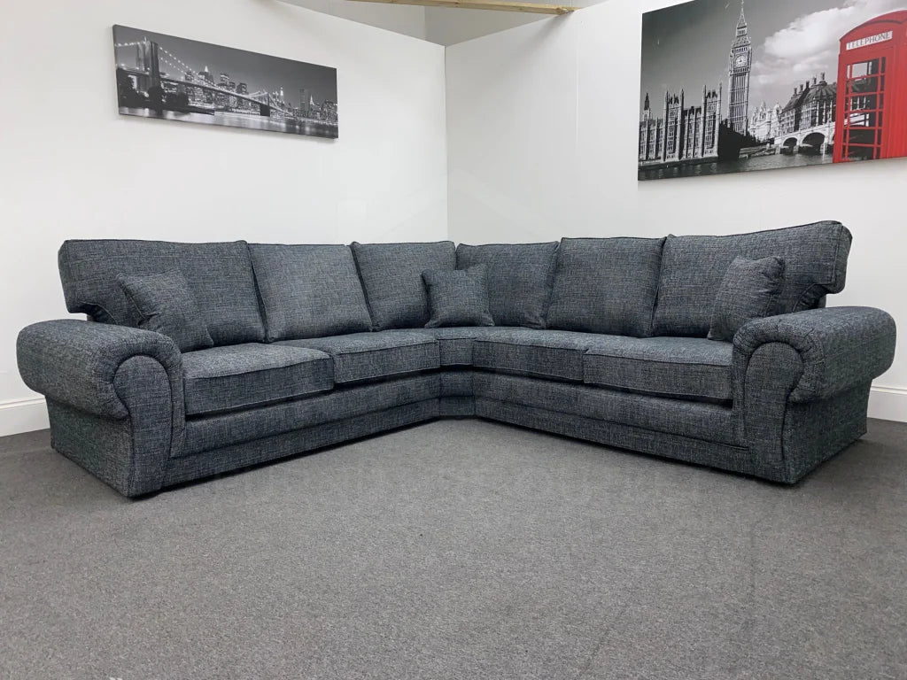 Tivoli Charcoal Grey Fabric Corner Sofa Sofas