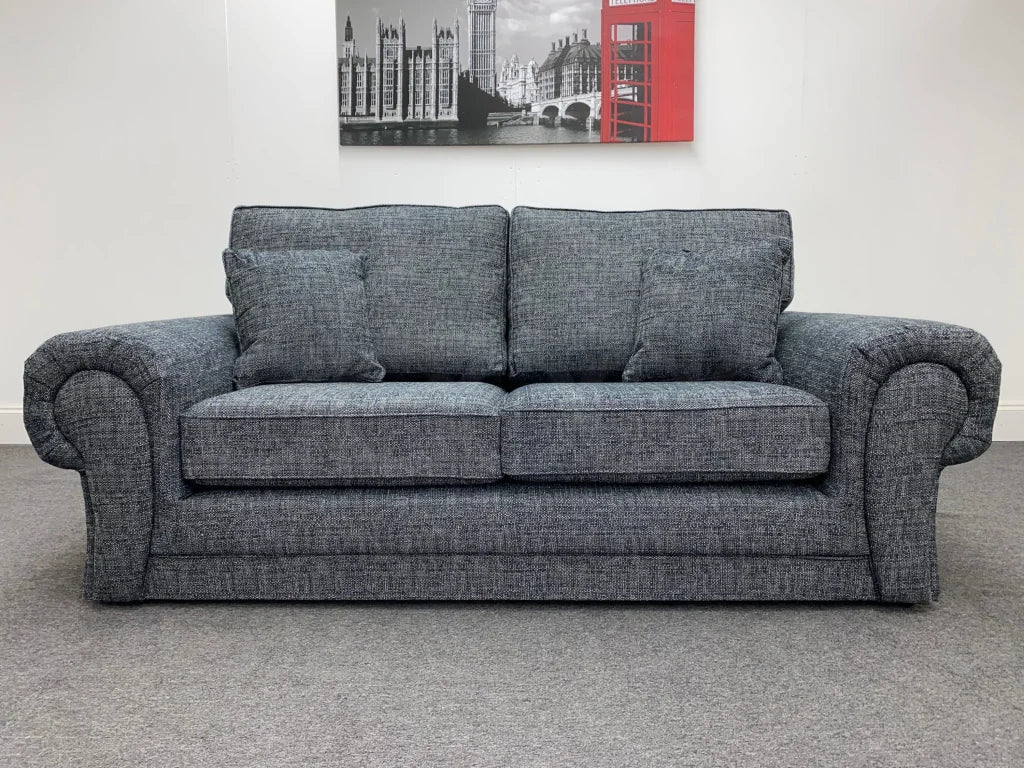 Tivoli Grey Fabric 3 Seater Sofa Sofas