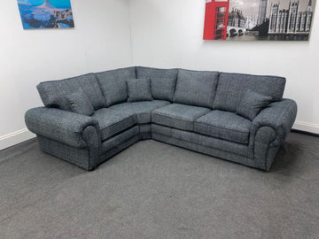 Tivoli Lhf Charcoal Grey Fabric Corner Sofa Sofas