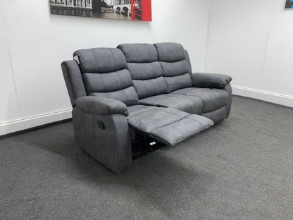 Willow Charcoal Grey Fabric Reclining 3 + 2 Seater Sofa Set Sofas