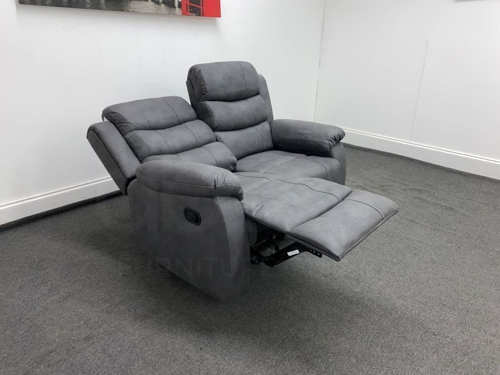 Willow Charcoal Grey Fabric Reclining 3 + 2 Seater Sofa Set Sofas