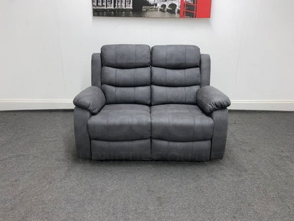 LIMITED TIME OFFER - Willow Dark Grey Fabric 2 Seater Recliner Sofa